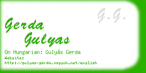 gerda gulyas business card